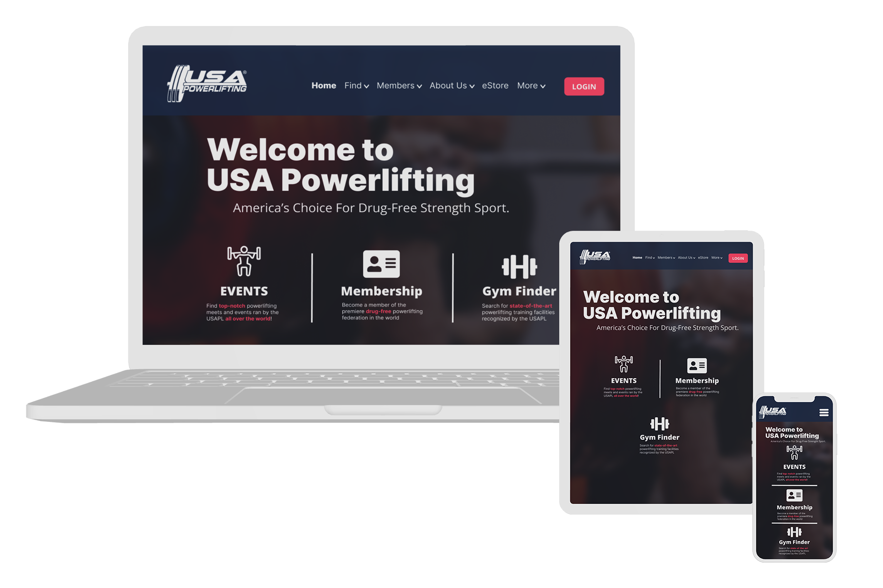 Responsive Render of The USAPL Home Page